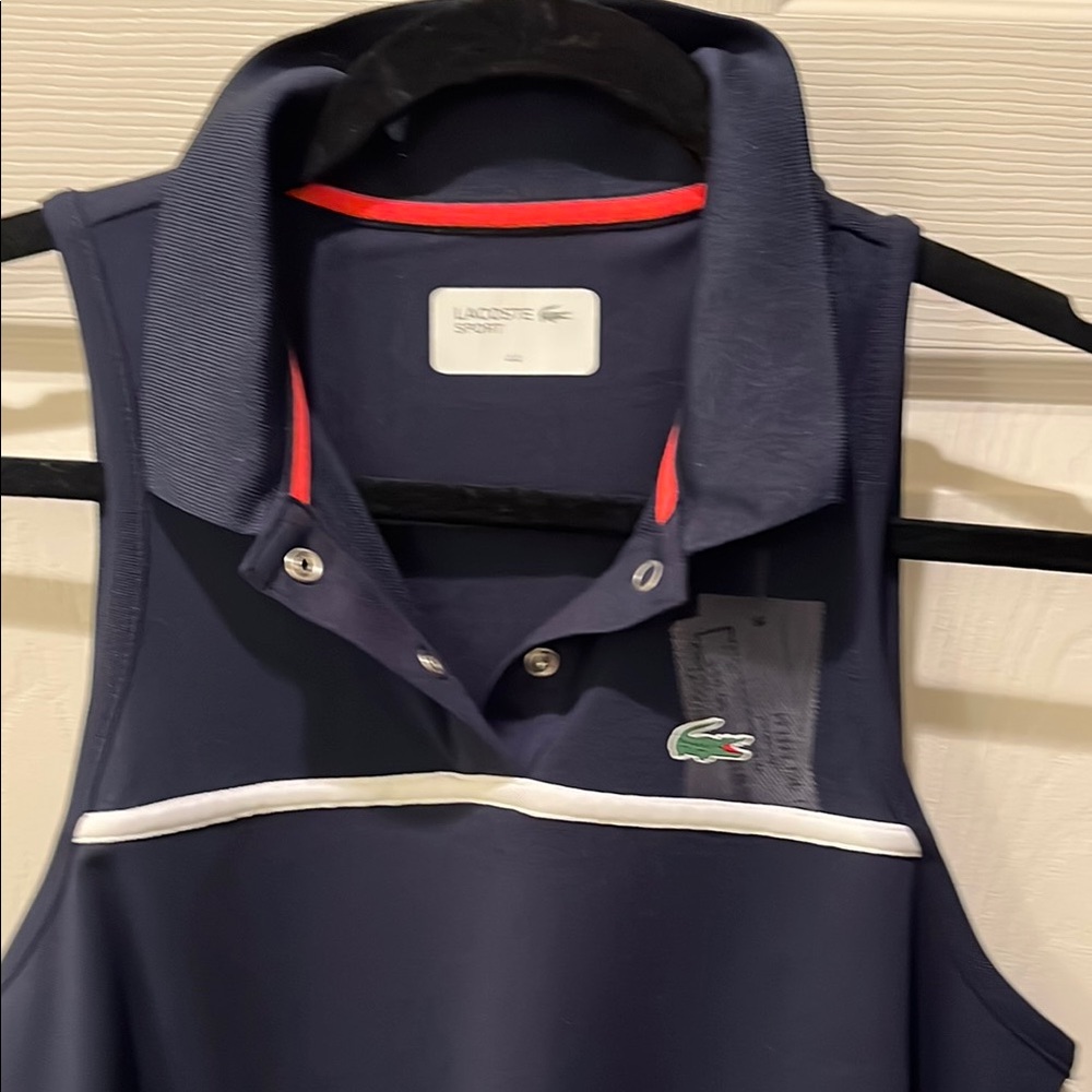 Lacoste Women's Dark Blue Sleeveless Tank